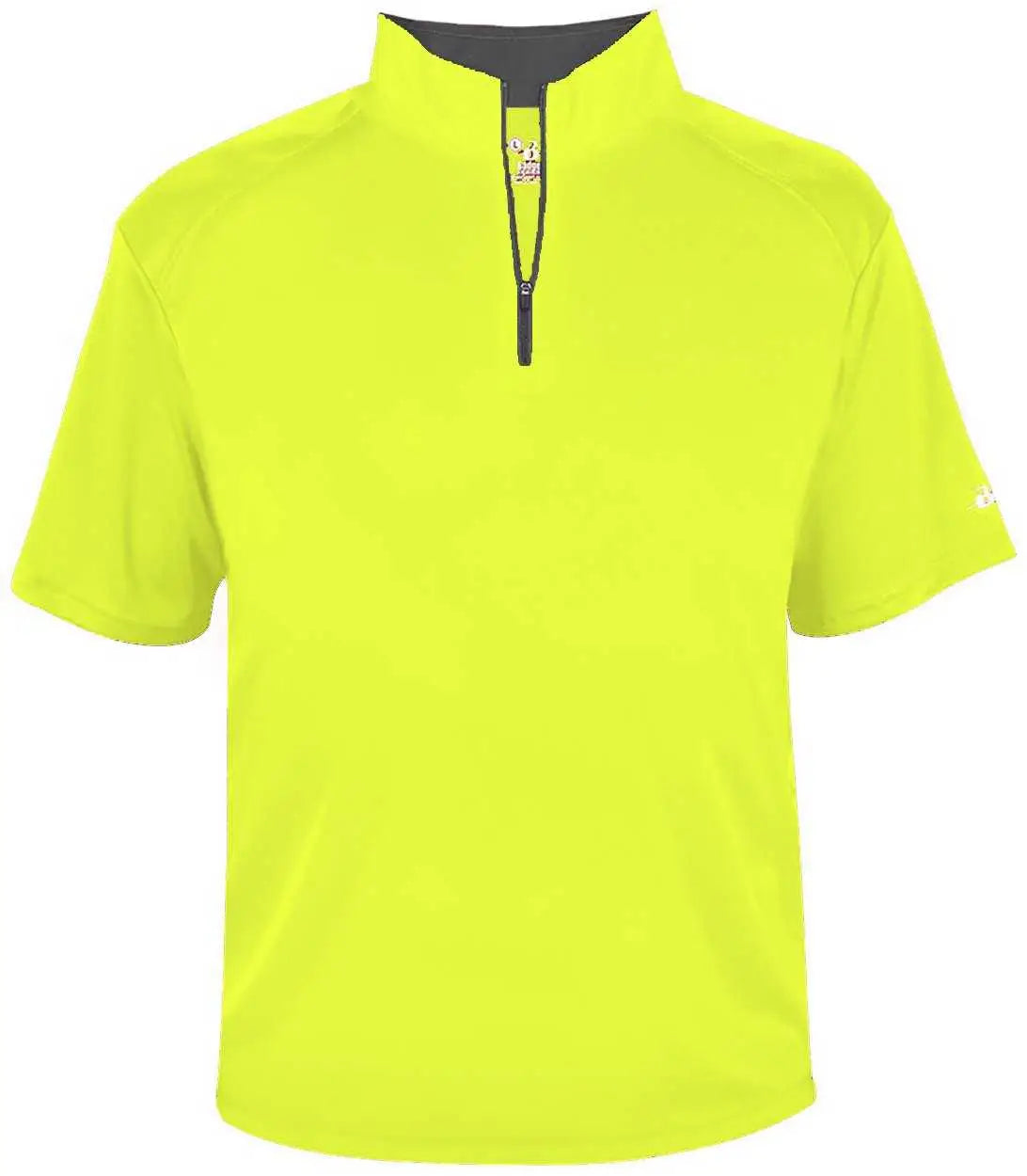 Badger Sport 4199 B-core Short Sleeve 1/4 Zip - Safety Yellow Graphite