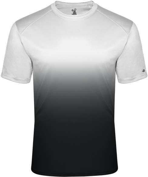 Badger Sport 4203 Ombre Tee - White Black
