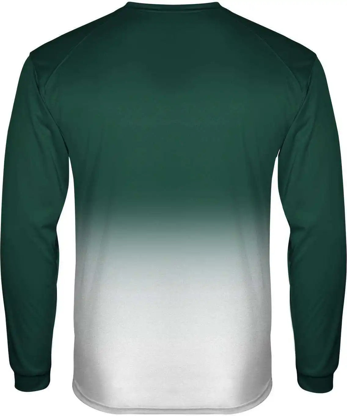 Badger Sport 4204 Ombre Long Sleeve Tee - Forest White