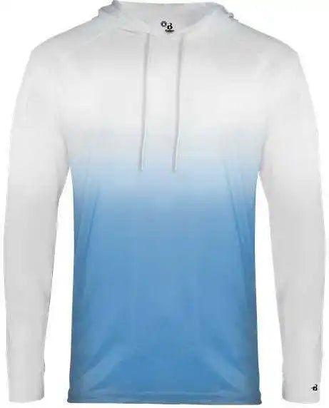 Badger Sport 4205 Ombre Hoodie Tee - Columbia Blue