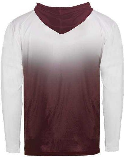 Badger Sport 4205 Ombre Hoodie Tee - Maroon