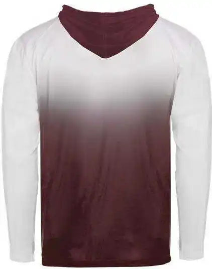 Badger Sport 4205 Ombre Hoodie Tee - Maroon