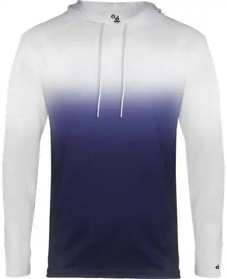 Badger Sport 4205 Ombre Hoodie Tee - Navy