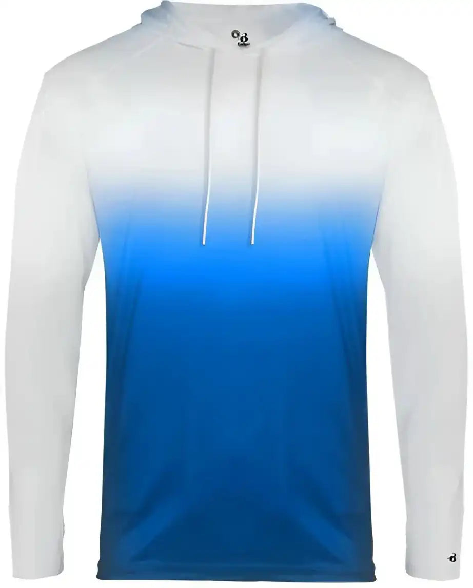 Badger Sport 4205 Ombre Hoodie Tee - Royal