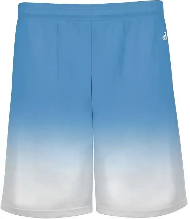 Badger Sport 4206 Ombre Short - Columbia Blue White
