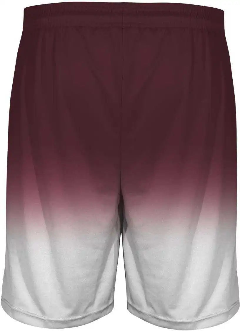 Badger Sport 4206 Ombre Short - Maroon White