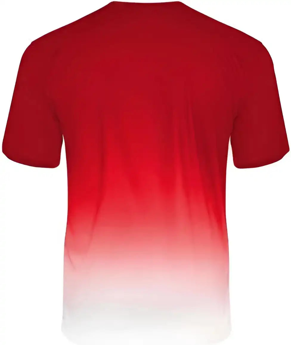 Badger Sport 4209 Reverse Ombre Tee - Red