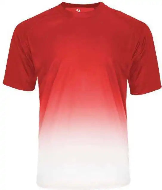 Badger Sport 4209 Reverse Ombre Tee - Red