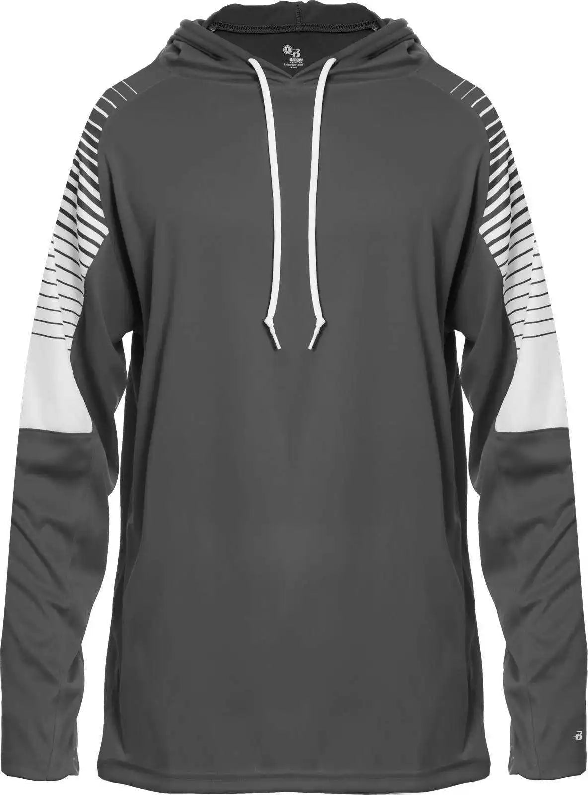 Badger Sport 4211 Lineup Hoodie Tee Graphite