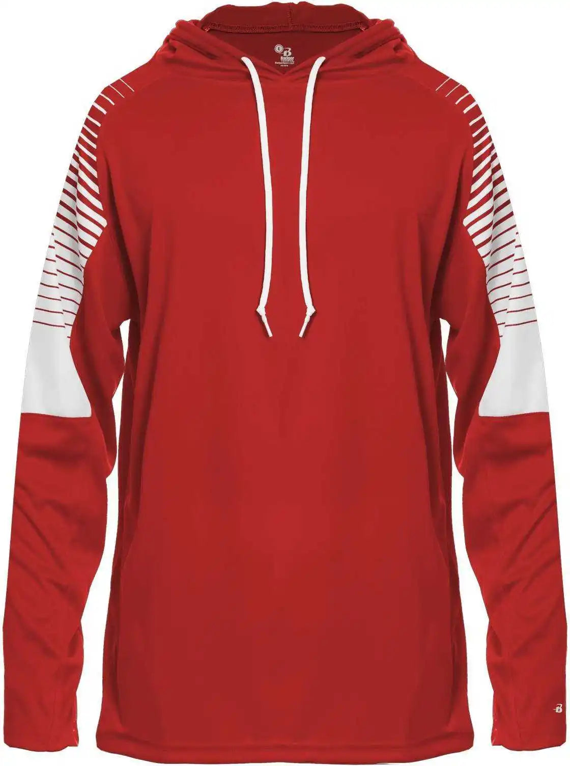 Badger Sport 4211 Lineup Hoodie Tee Red