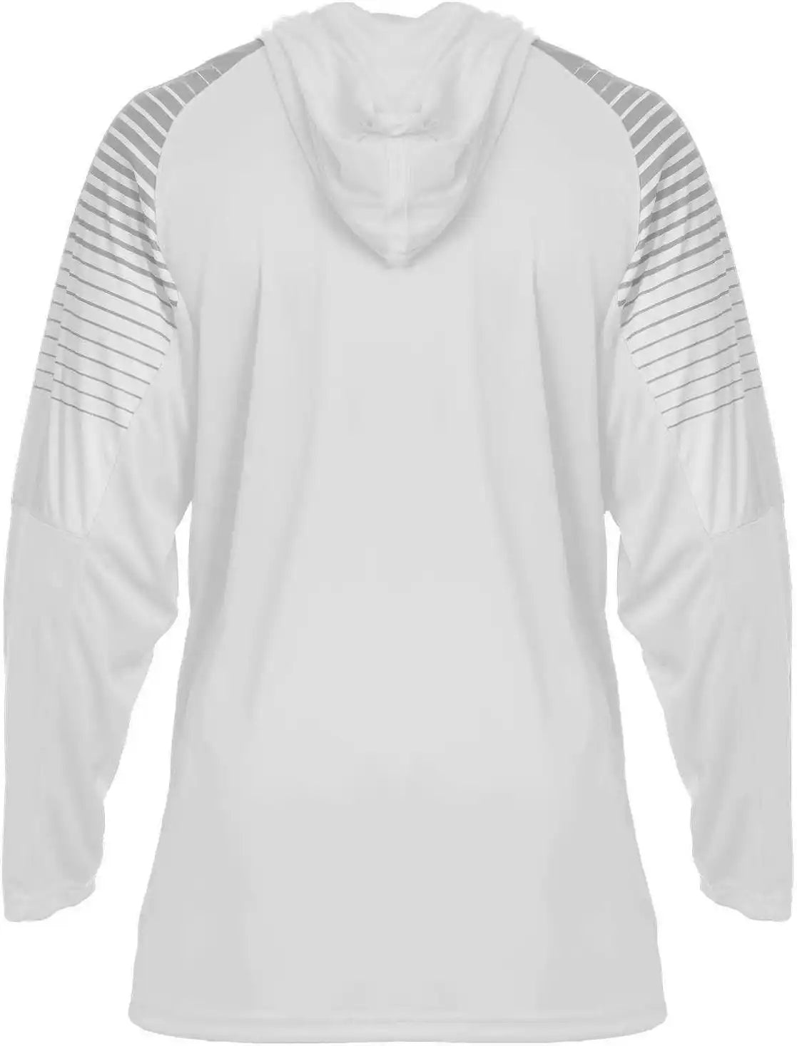 Badger Sport 4211 Lineup Hoodie Tee White Silver