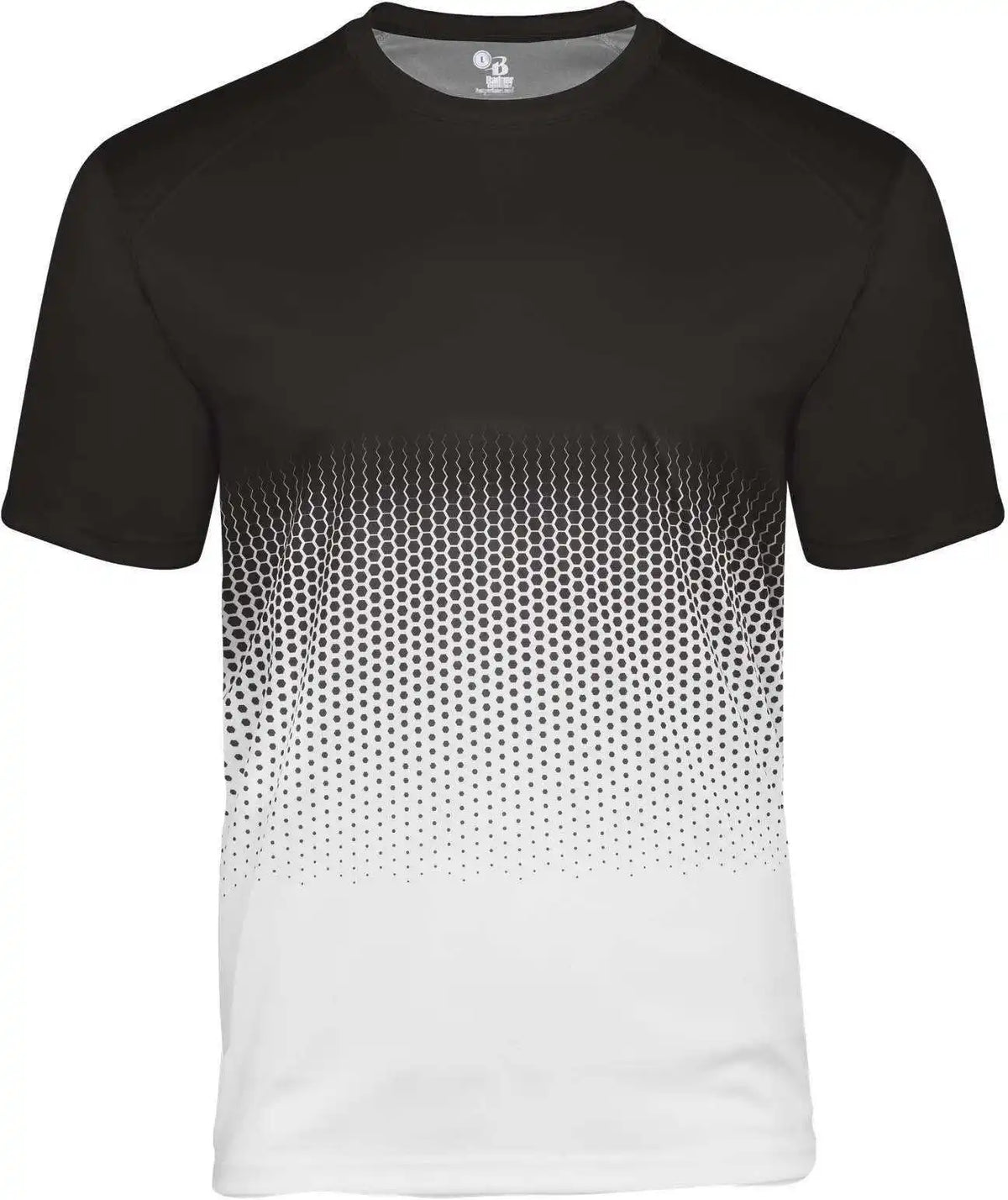 Badger Sport 4220 Hex 2.0 Tee Black White