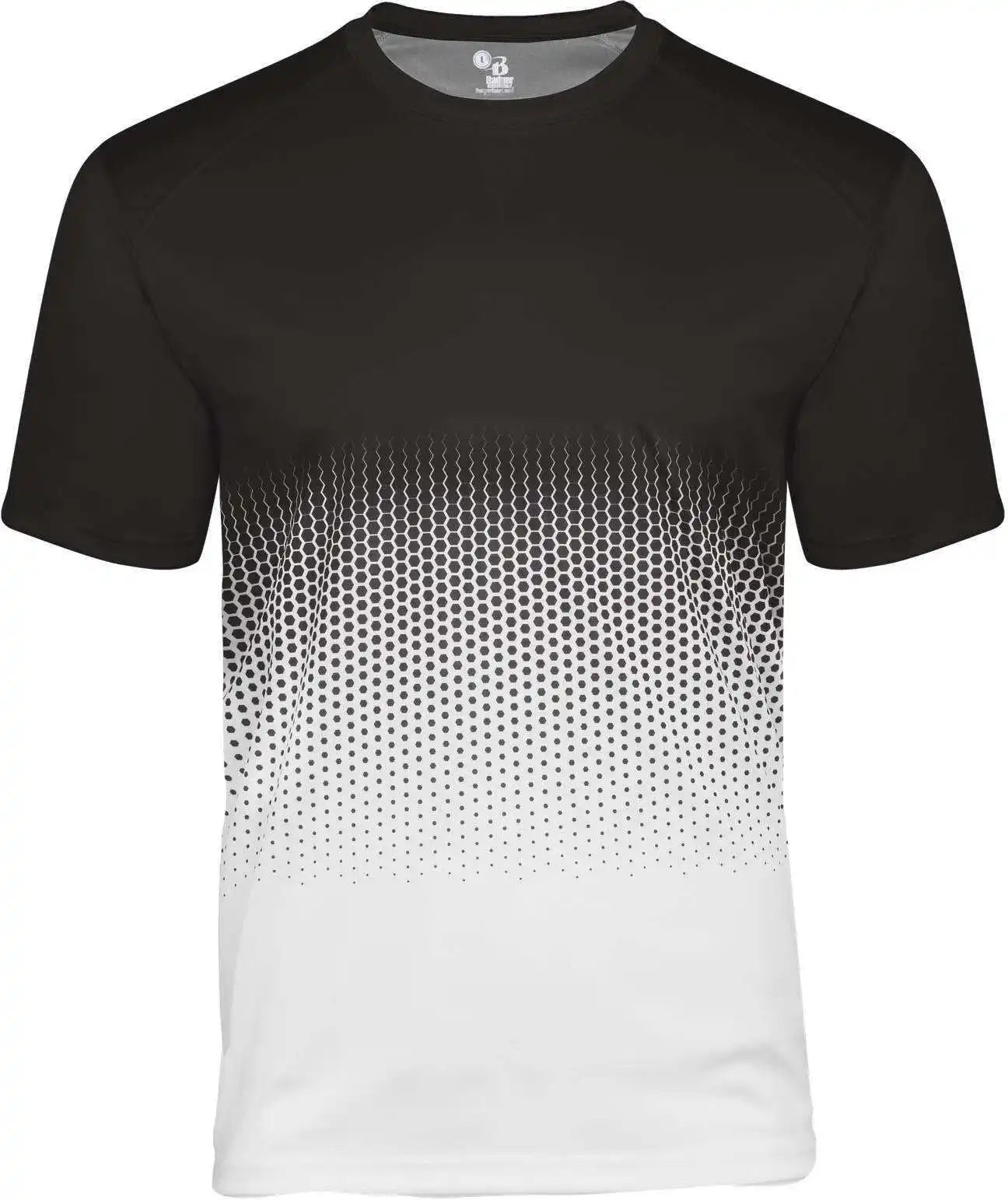 Badger Sport 4220 Hex 2.0 Tee - Black White