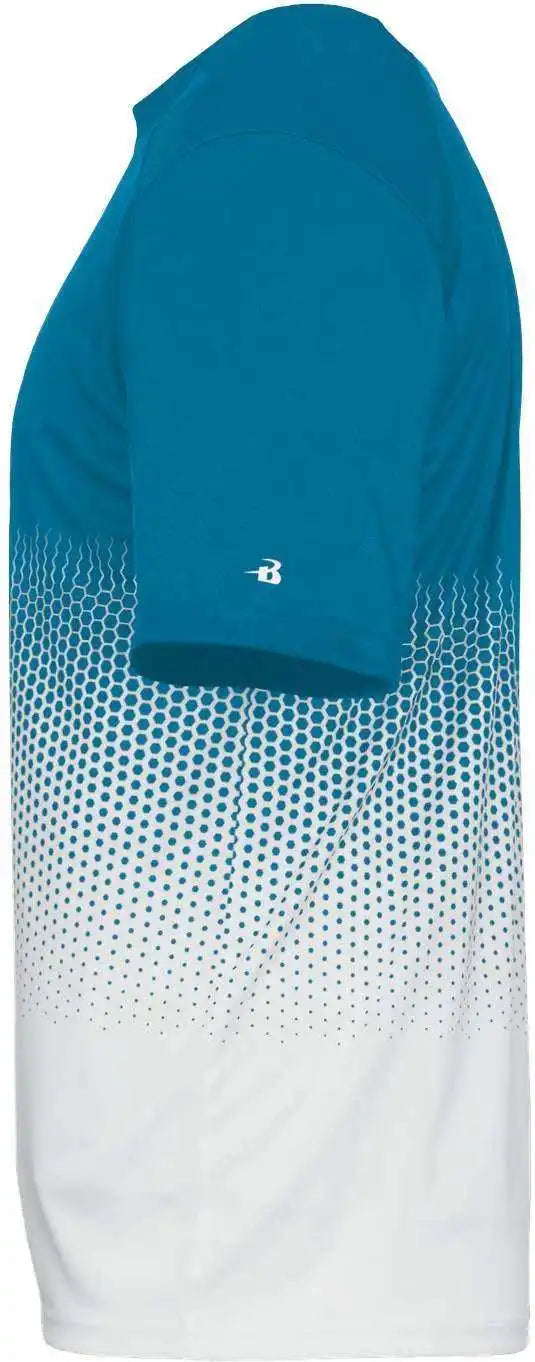 Badger Sport 4220 Hex 2.0 Tee - Columbia Blue White