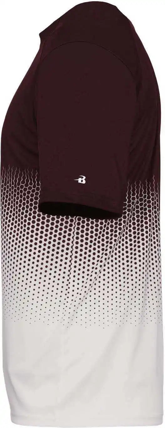 Badger Sport 4220 Hex 2.0 Tee - Maroon White