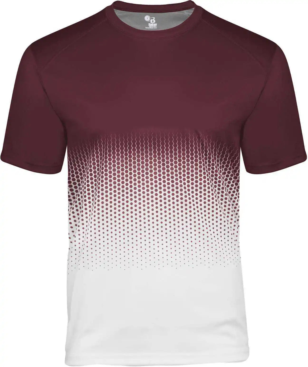 Badger Sport 4220 Hex 2.0 Tee - Maroon White