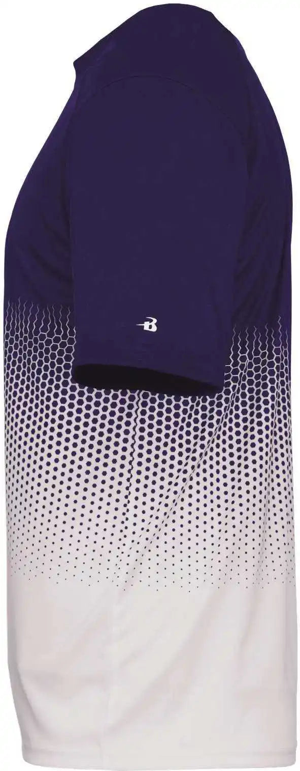 Badger Sport 4220 Hex 2.0 Tee - Purple White
