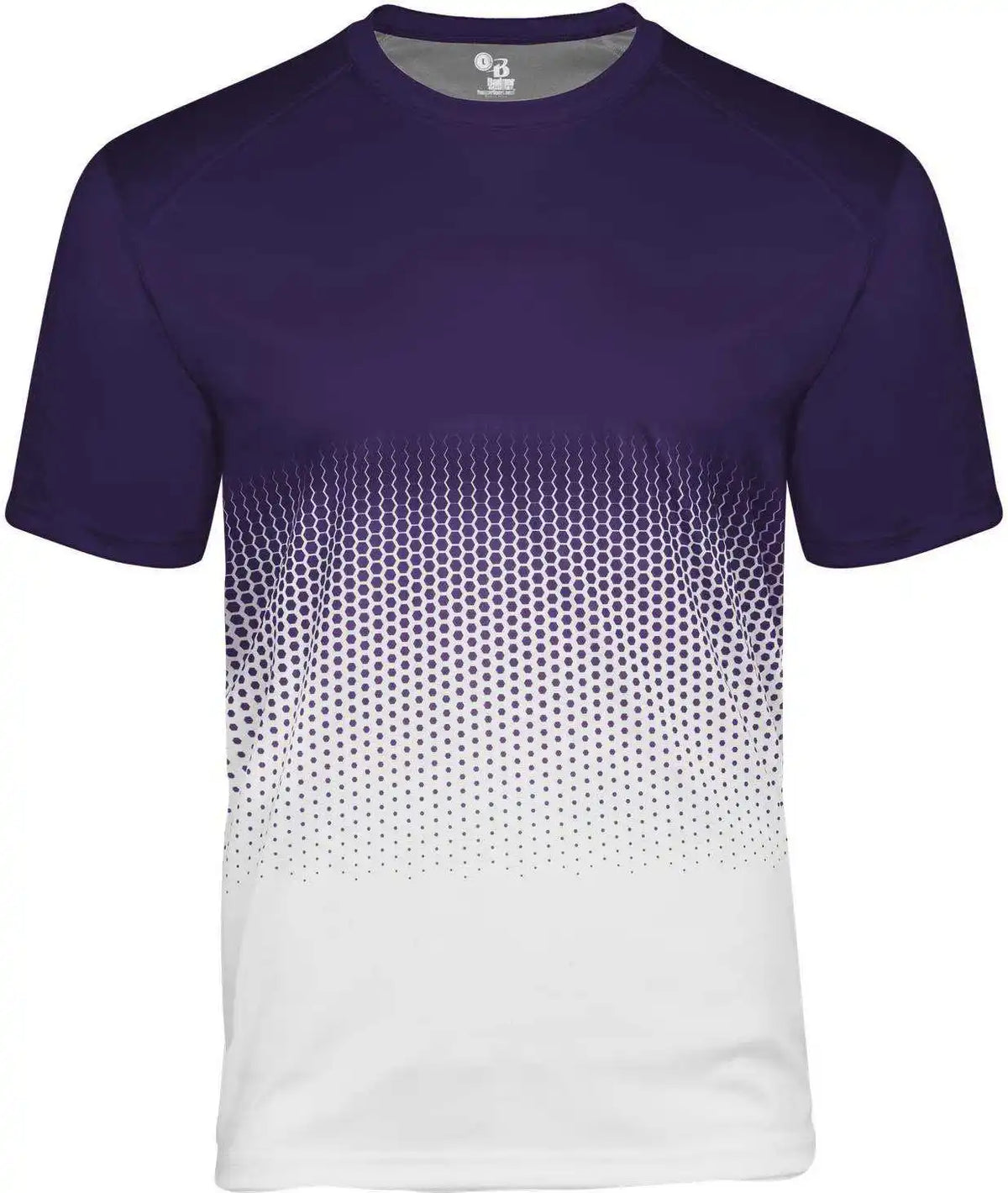 Badger Sport 4220 Hex 2.0 Tee - Purple White