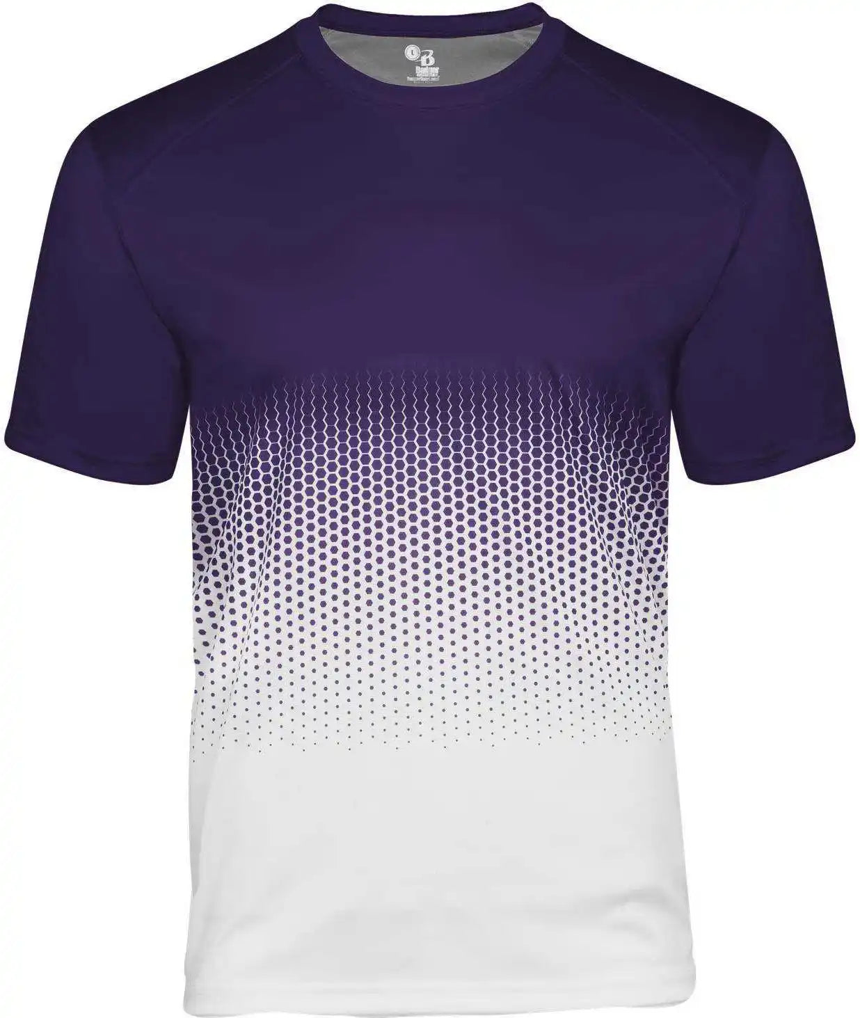 Badger Sport 4220 Hex 2.0 Tee - Purple White