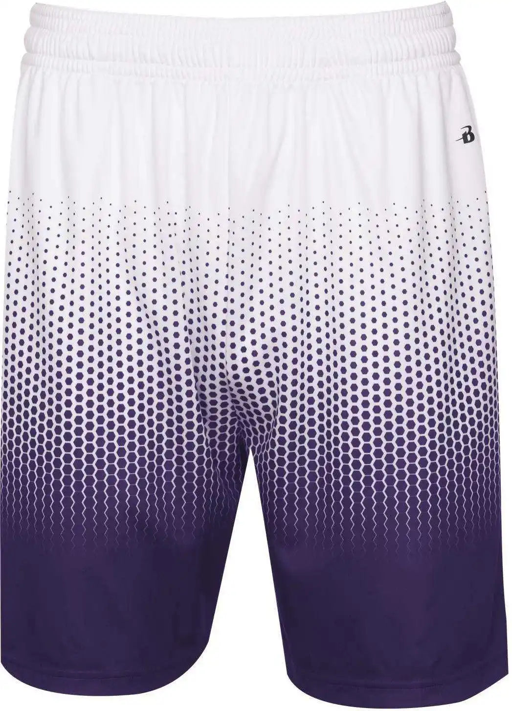 Badger Sport 4221 Hex 2.0 Short - Purple White