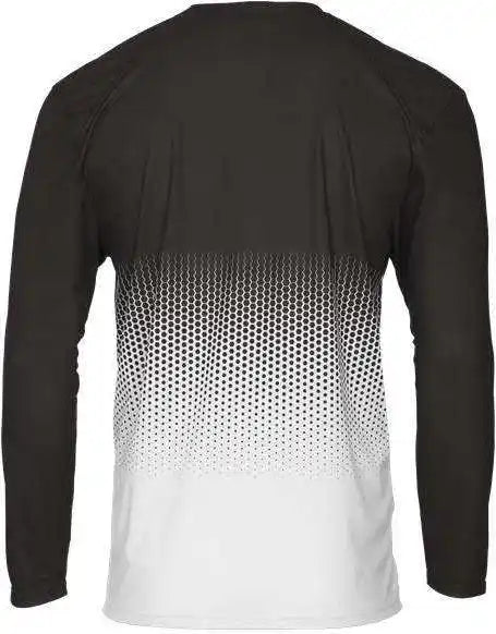Badger Sport 4224 Hex Long Sleeve Tee - Black