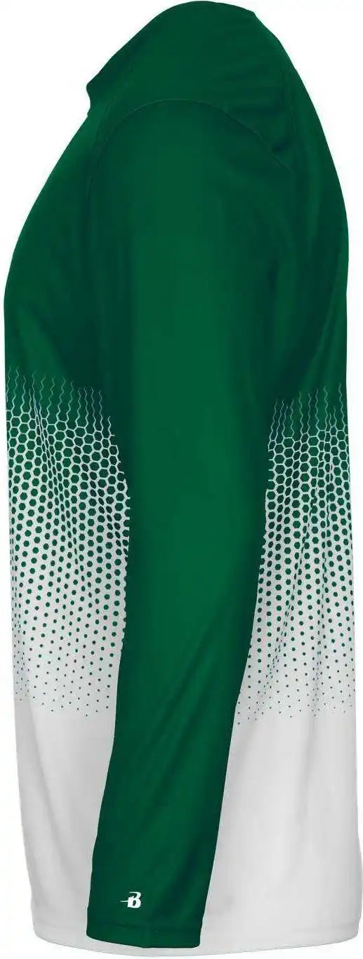 Badger Sport 4224 Hex Long Sleeve Tee - Forest