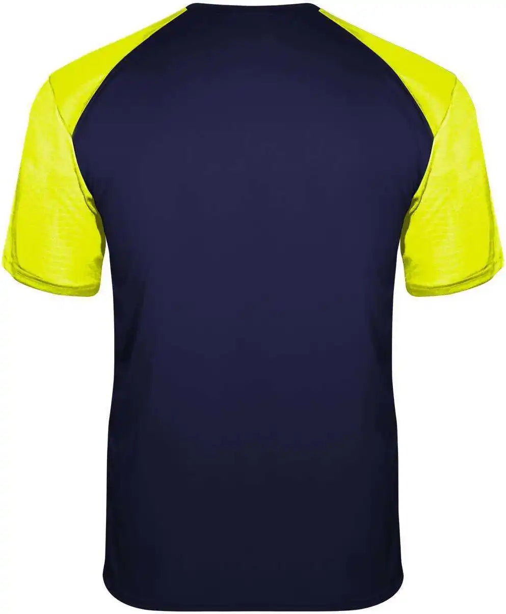 Badger Sport 4230 Breakout Tee - Navy Safety Yellow