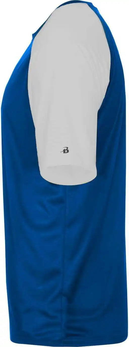 Badger Sport 4230 Breakout Tee - Royal White