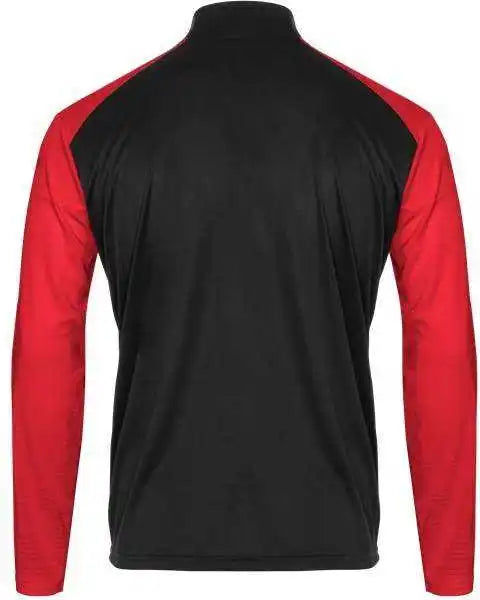 Badger Sport 4231 Breakout 1/4 Zip Black Red