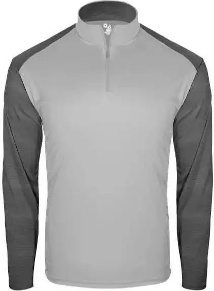 Badger Sport 4231 Breakout 1/4 Zip Silver Graphite