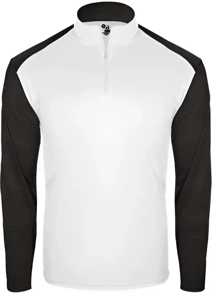 Badger Sport 4231 Breakout 1/4 Zip - White Black