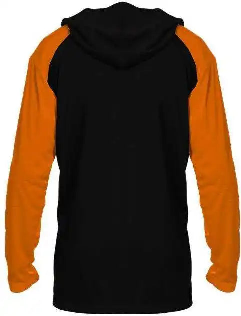 Badger Sport 4235 Breakout Adult Hoodie Tee - Black Safety Orange