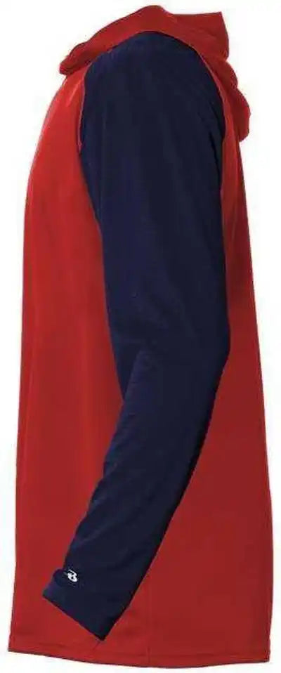 Badger Sport 4235 Breakout Adult Hoodie Tee Red Navy