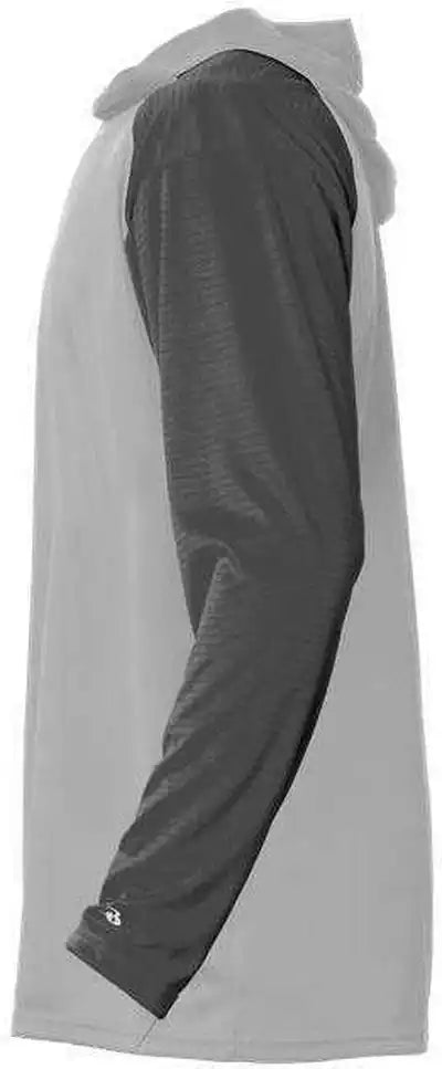 Badger Sport 4235 Breakout Adult Hoodie Tee Silver Graphite