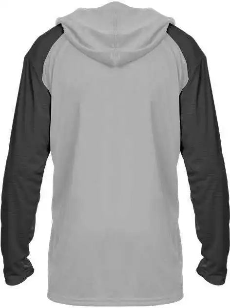 Badger Sport 4235 Breakout Adult Hoodie Tee Silver Graphite