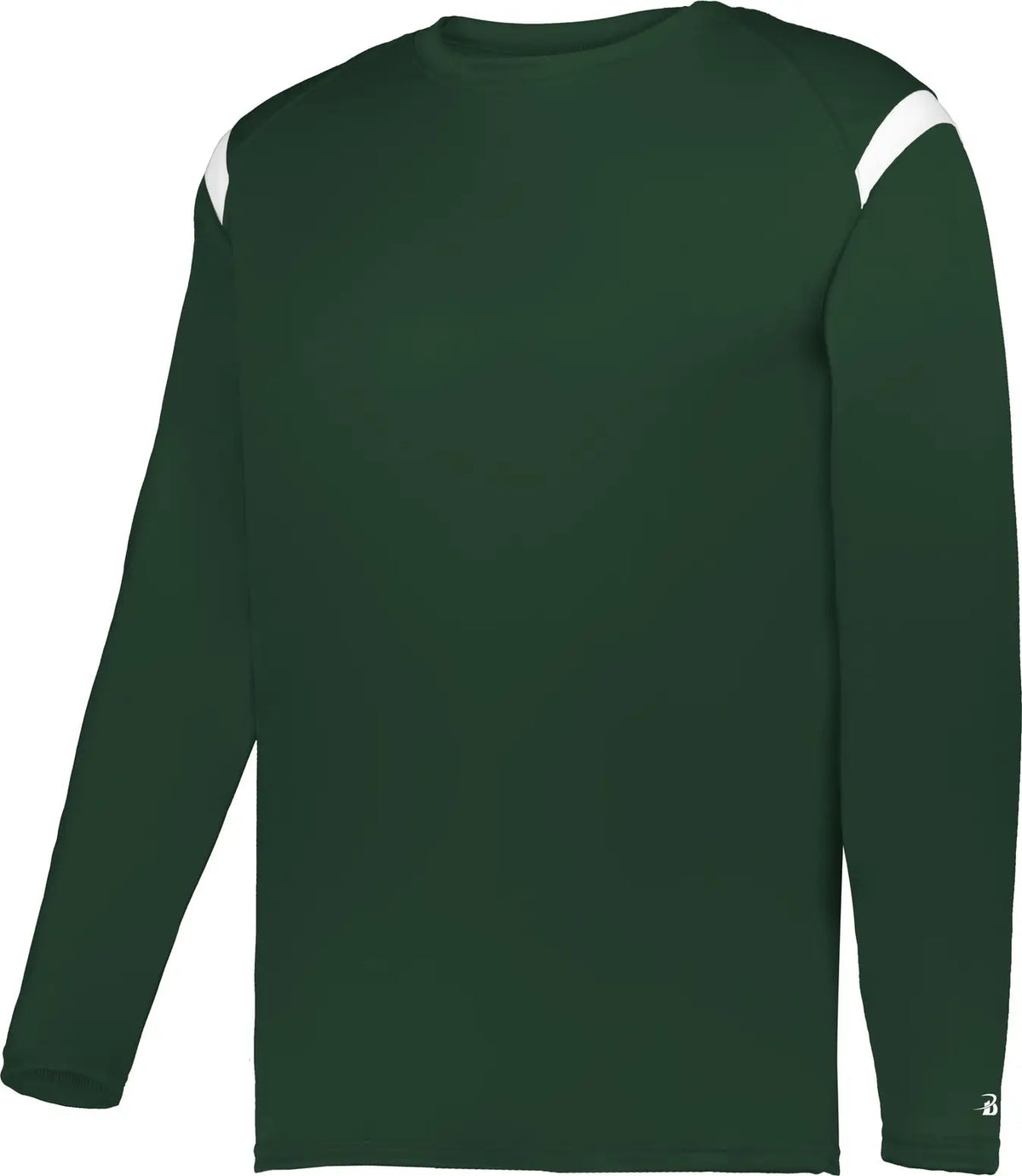 Badger Sport 425500 on the Rise Long Sleeve Tee - Forest White