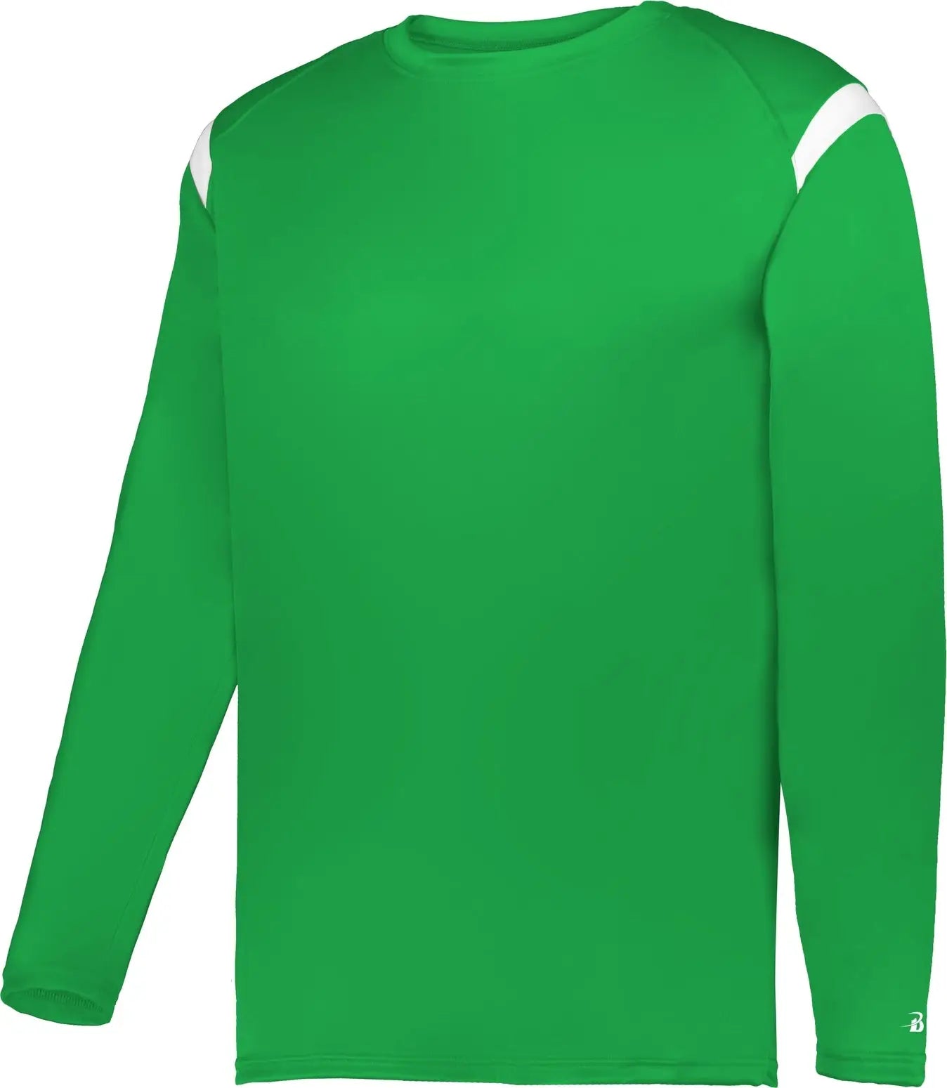 Badger Sport 425500 on the Rise Long Sleeve Tee - Kelly White