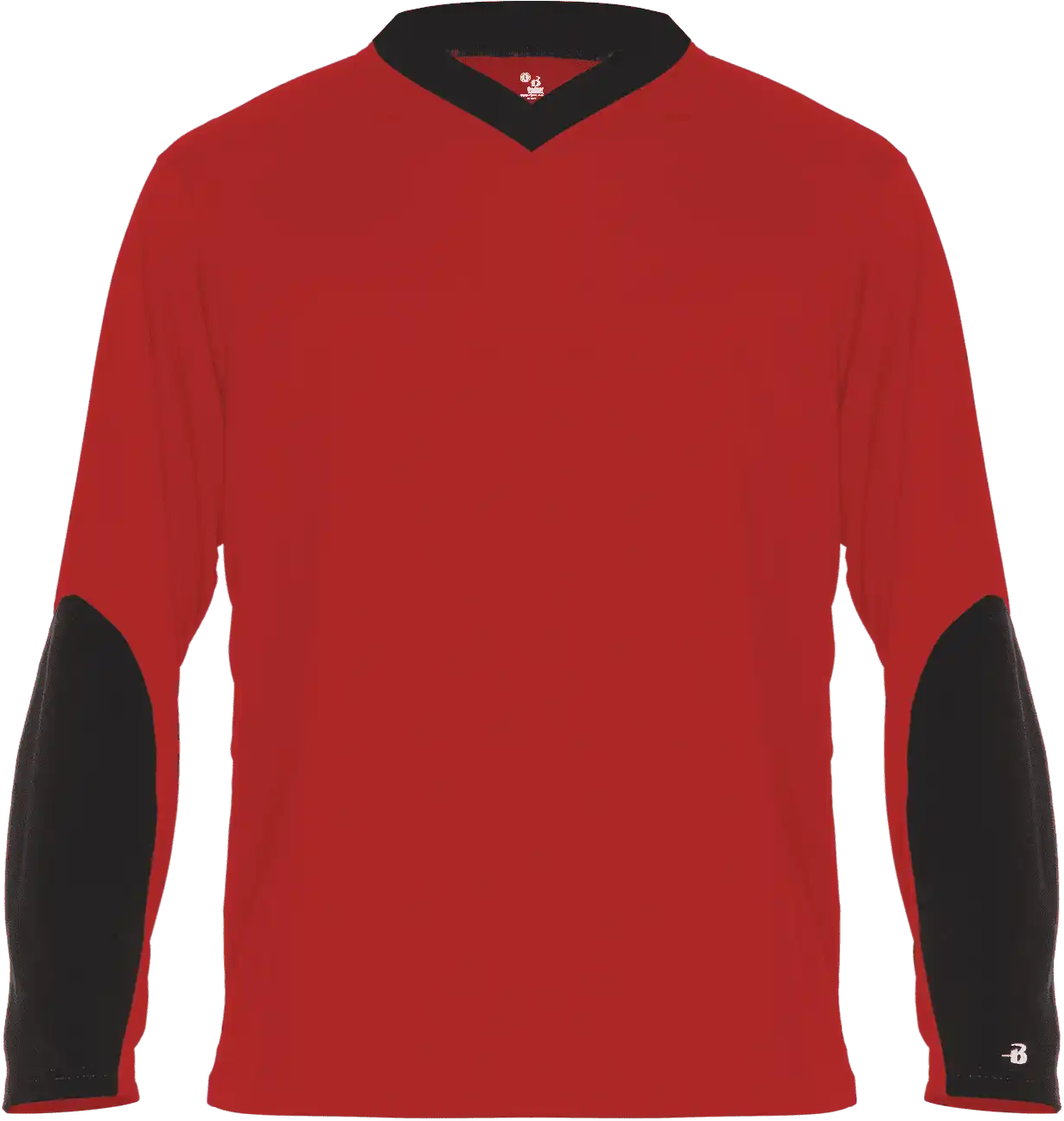 Badger Sport 426400 Sweatless Long Sleeve Tee - Red Black
