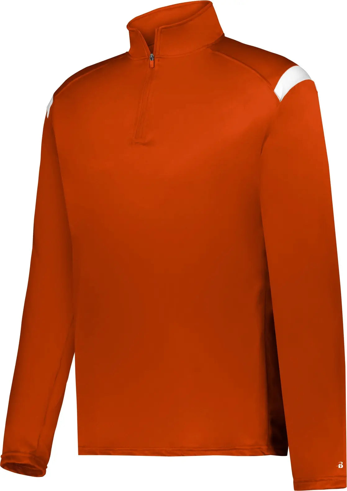 Badger Sport 426500 on the Rise 1/4 Zip Pullover - Bright Orange White - Adult s
