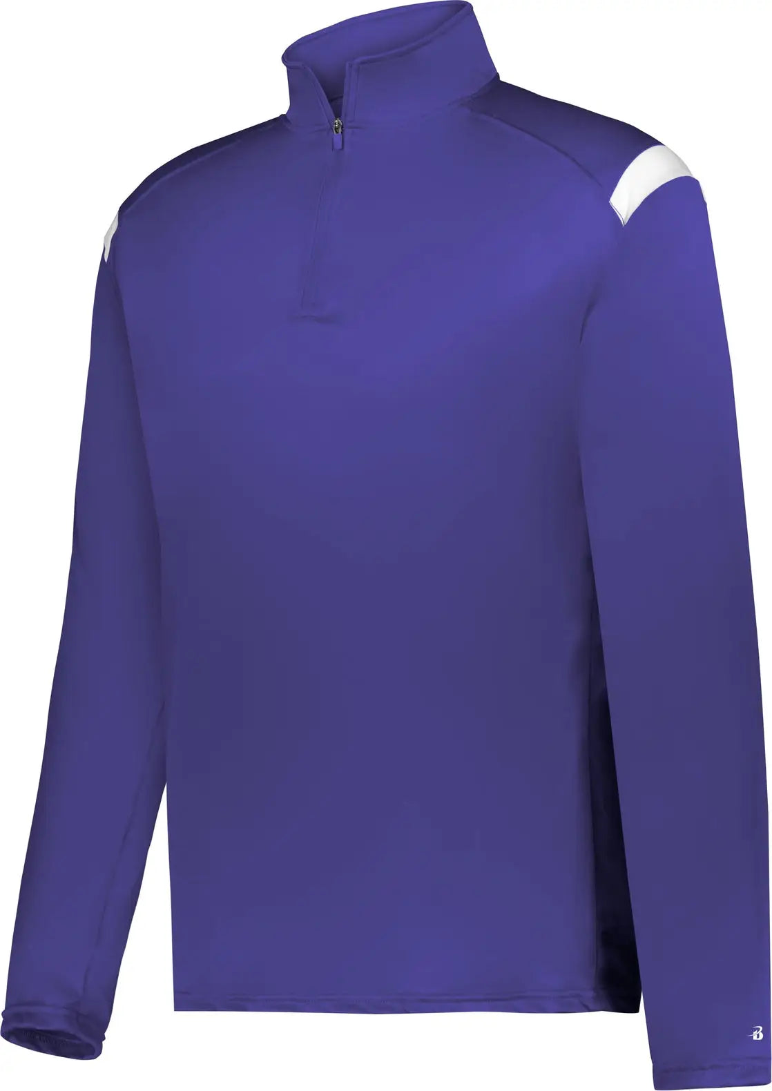 Badger Sport 426500 on the Rise 1/4 Zip Pullover - Purple White - Adult s