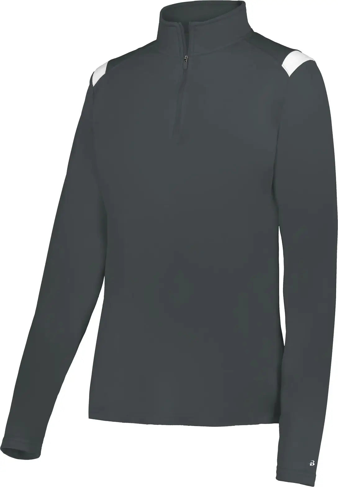 Badger Sport 426600 Ladies on the Rise 1/4 Zip Pullover - Graphite White - Dark Gray / Xs