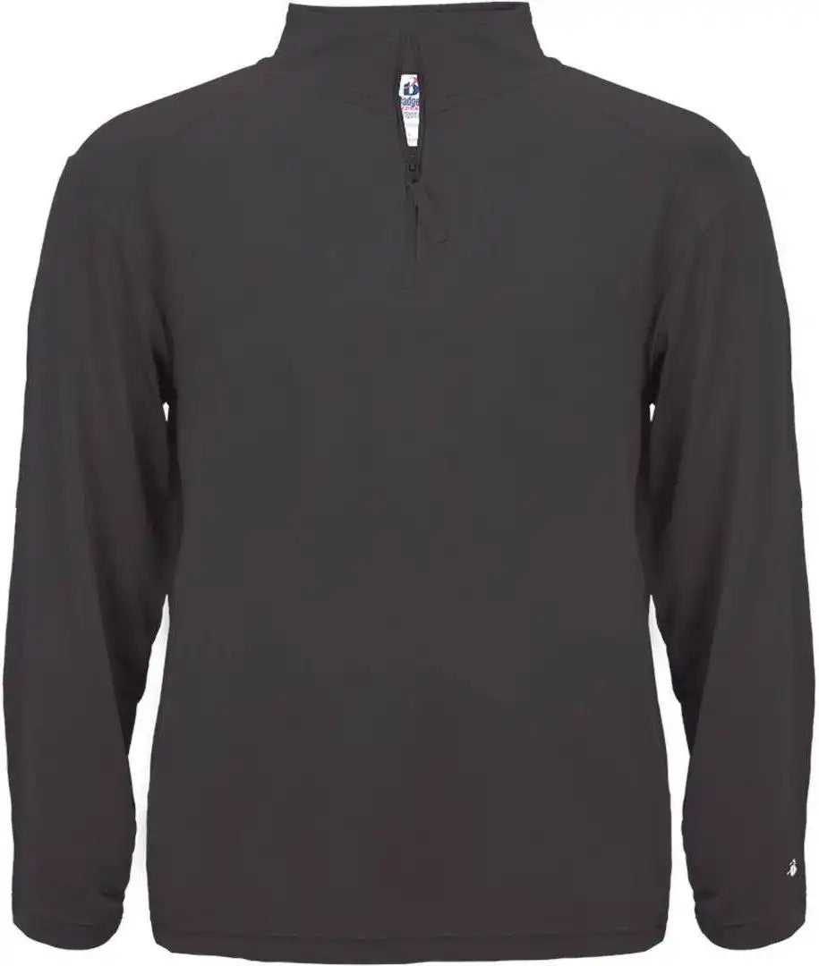 Badger Sport 4280 1/4 Zip Light Weight Pullover - Dark Gray