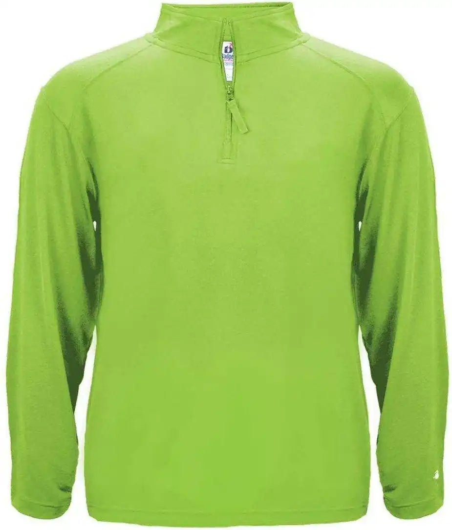 Badger Sport 4280 1/4 Zip Light Weight Pullover - Lime