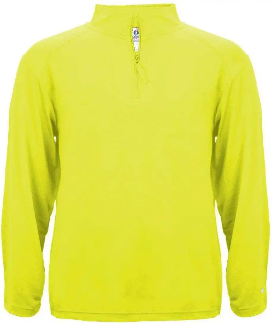 Badger Sport 4280 1/4 Zip Light Weight Pullover - Yellow Green