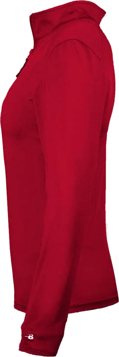 Badger Sport 4286 1/4-zip Ladies’ Lightweight Pullover - Red