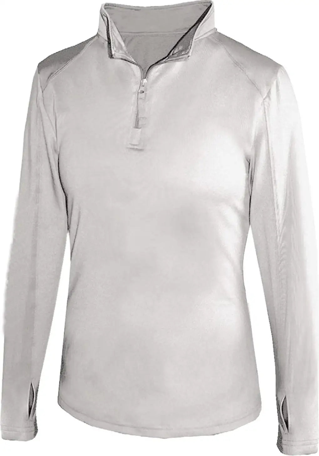 Badger Sport 428600 1/4 Zip Ladies’ Lightweight Pu - Silver - Ladies Xs