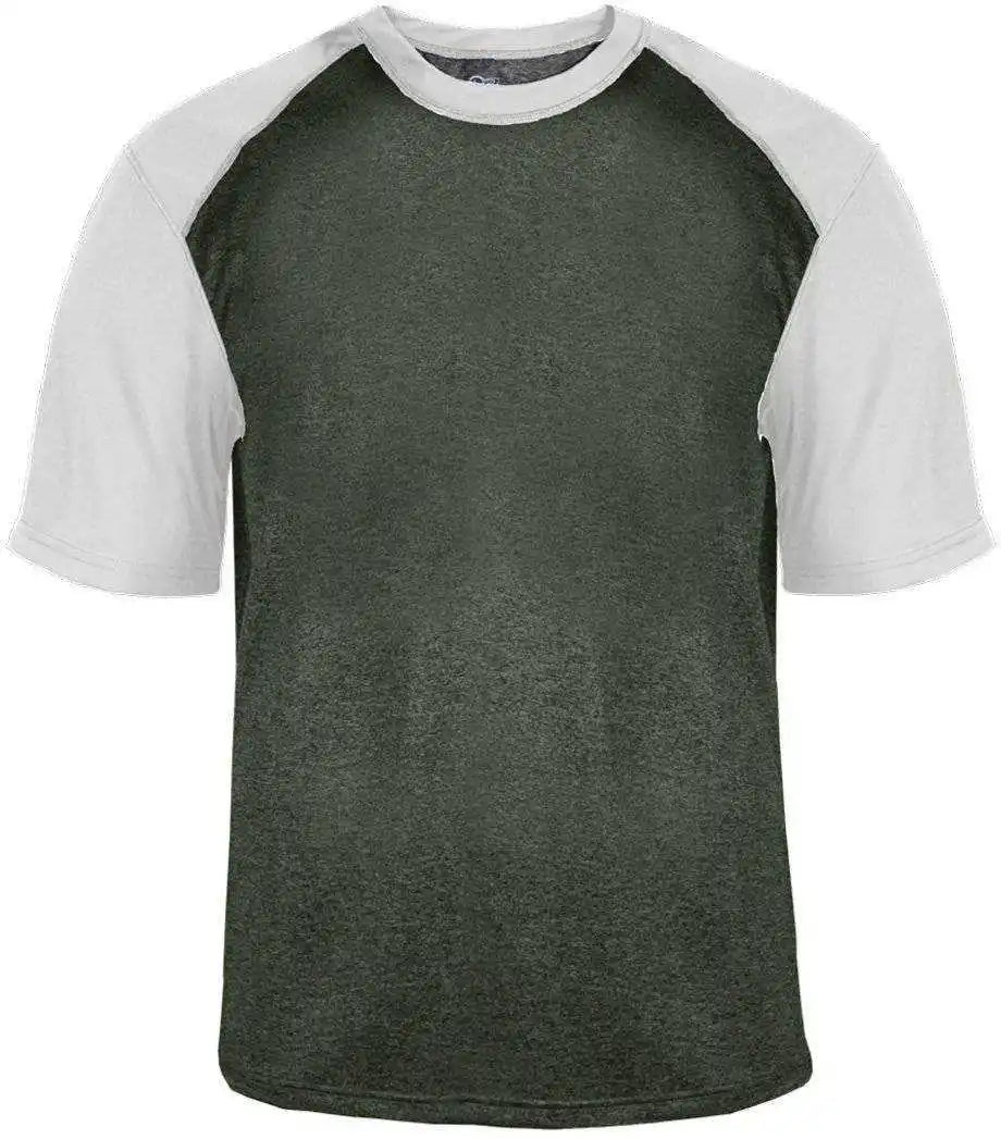 Badger Sport 4341 Heather Tee - Carbon White