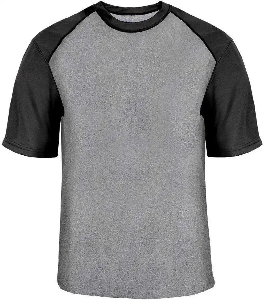 Badger Sport 4341 Heather Tee - Steel Black