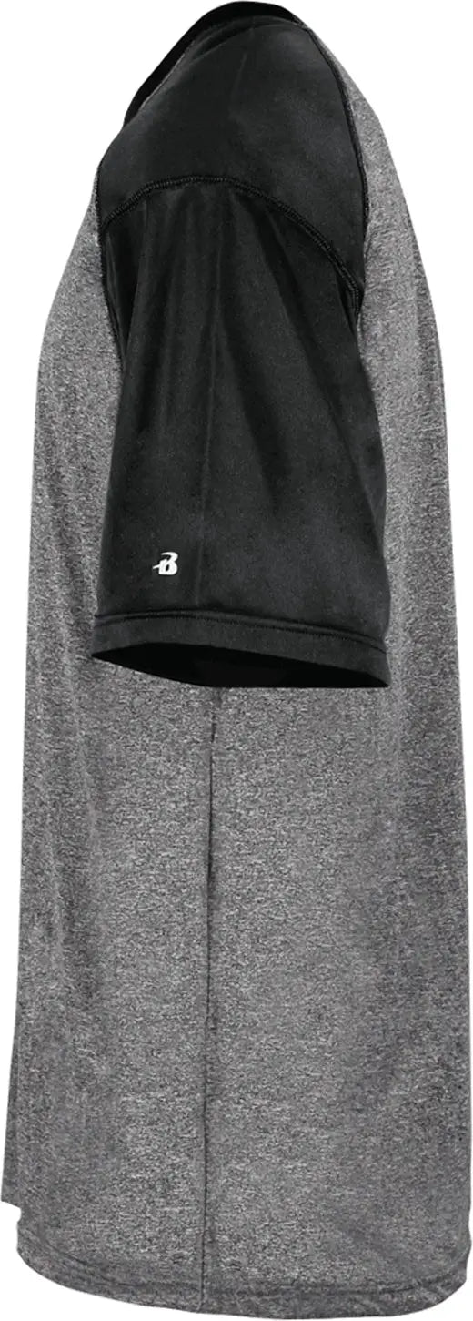 Badger Sport 4341 Heather Tee - Stht Black