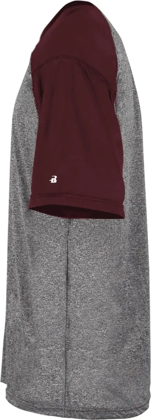 Badger Sport 4341 Heather Tee - Stht Maroon